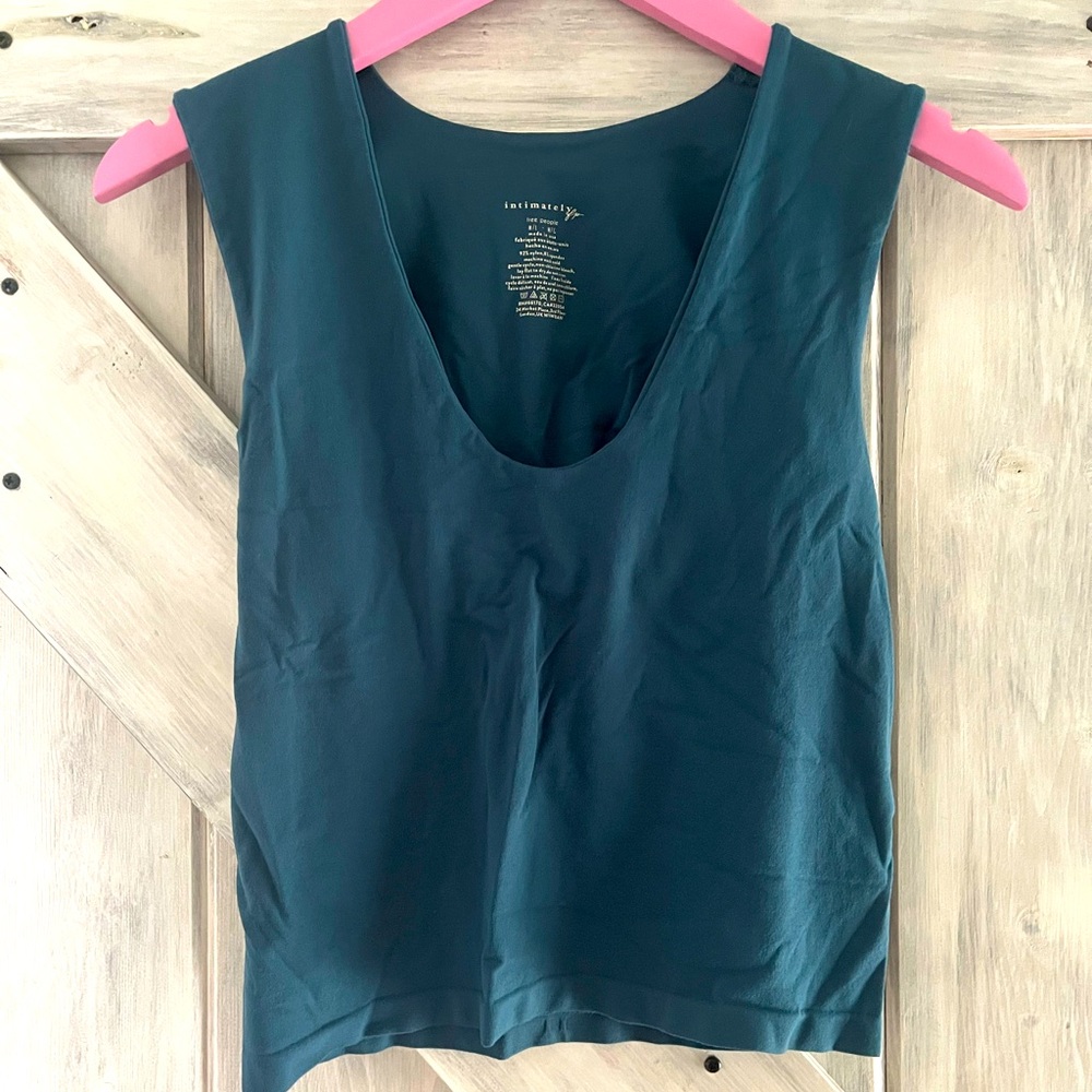 Marine blue FREE PEOPLE intimately clean lines v neck cami